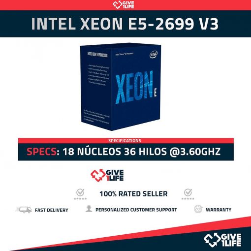Intel Xeon E5-2699 V3 (18 Núcleos 36 Hilos) @3.60GHz Turbo 45MB Caché ENVIO RÁPIDO, FACTURA DISPONIBLE, PROFESSIONAL SELLER