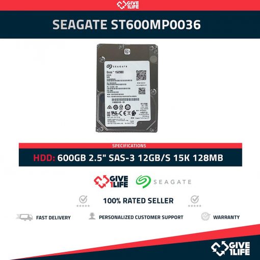 SEAGATE ST600MP0036 600GB HDD 2.5" SAS-3 12GB/S 15K 128MB CACHÉ - ESPECIAL PARA SERVIDORES
ENVIO RAPIDO, FACTURA, VENDEDOR PROFESIONAL