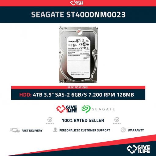 SEAGATE ST4000NM0023 4TB HDD 3.5" SAS-2 6GB/S 7.200 RPM 128MB CACHE - ESPECIAL PARA SERVIDORES HP / DELL / IBM
ENVIO RAPIDO, FACTURA DISPONIBLE, VENDEDOR PROFESIONAL