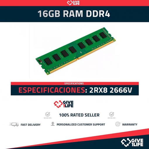 16GB 2Rx8 PC4-2666V DDR4 RAM REGISTRADA – ESPECIAL SERVIDOR
ENVIO RAPIDO, FACTURA, VENDEDOR PROFESIONAL