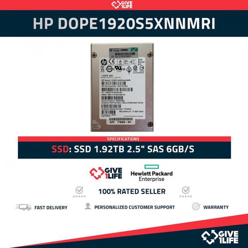 HP DOPE1920S5xnNMRI SSD 1.92TB 2.5" SAS-2 6GB/S PN:762770-003/778252-001
ENVIO RAPIDO, FACTURA, VENDEDOR PROFESIONAL