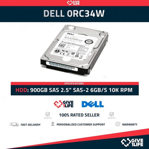 DELL 0RC34W HDD 2.5" 900GB SAS-2 6GB/s 10K RPM
ENVIO RAPIDO, FACTURA, VENDEDOR PROFESIONAL