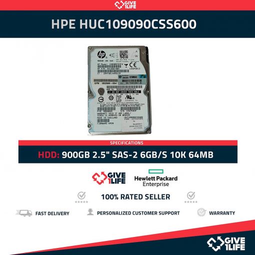 HPE HUC109090CSS600 900GB HDD 2.5" SAS-2 6GB/S 10K 64MB CACHÉ - 641552-004 / 652566-004 / 0B26029 - ESPECIAL PARA SERVIDORES
ENVIO RAPIDO, FACTURA, VENDEDOR PROFESIONAL