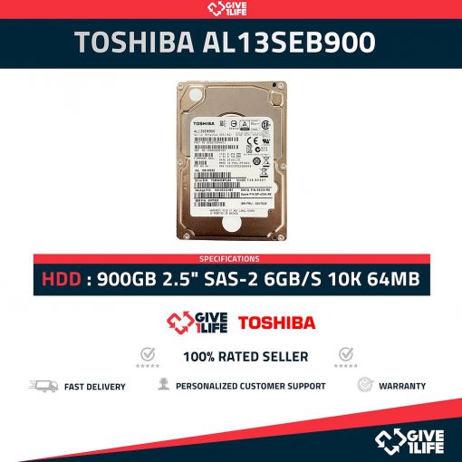 TOSHIBA AL13SEB900 900GB HDD 2.5" SAS-2 6GB/S 10K 64MB CACHÉ - ESPECIAL PARA SERVIDORES
ENVIO RAPIDO, FACTURA, VENDEDOR PROFESIONAL