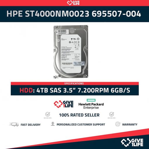 HPE ST4000NM0023 4TB HDD SAS-2 3.5" 6GB/S 7.2K - 695507-004 / 9ZM270-035 / 743432-004 - SPECIAL FOR SERVER
ENVIO RAPIDO, FACTURA, PROFESSIONAL SELLER