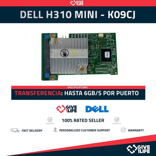 DELL PERC H310 MINI - K09CJ - CONTROLADORA RAID 6GB/S - PARA SERVIDOR RACK DELL
ENVIO RAPIDO, FACTURA,BOLSA ANTIESTÁTICA, VENDEDOR PROFESIONAL
