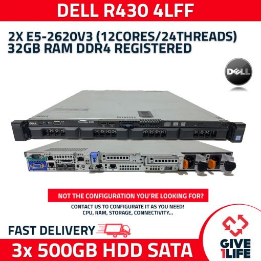 Servidor Rack DELL PowerEdge R430 4LFF 2xE5-2620V3+32GB
ENVIO RAPIDO, FACTURA, VENDEDOR PROFESIONAL
