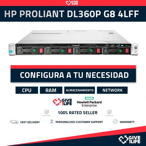 HP Proliant DL360P G8 1U 4LFF + RAID P420i + ILO4 Advanced CONFIGURABLE ENVÍO RÁPIDO FACTURA PROFESSIONAL SELLER