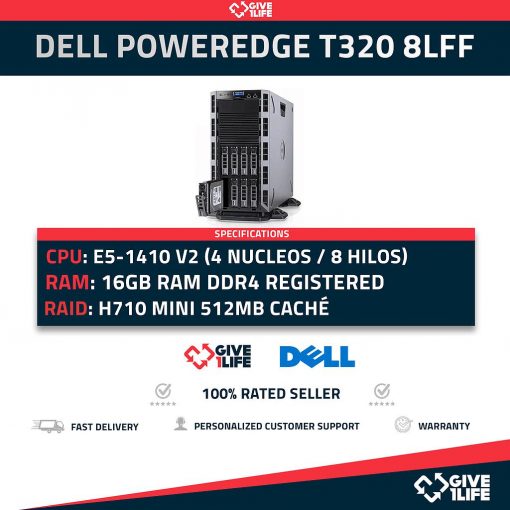 Servidor Rack DELL PowerEdge T320 8LFF Xeon E5-1410 v2 + 16GB DDR3+ H710
ENVIO RAPIDO, FACTURA, VENDEDOR PROFESIONAL