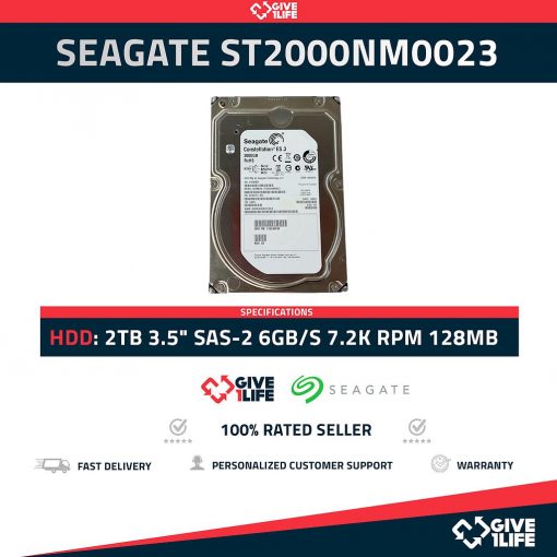 SEAGATE ST2000NM0023 2TB HDD 3.5" SAS-2 6GB/S 7.2K RPM 128MB CACHE - SERVIDORES
ENVIO RAPIDO, FACTURA, VENDEDOR PROFESIONAL