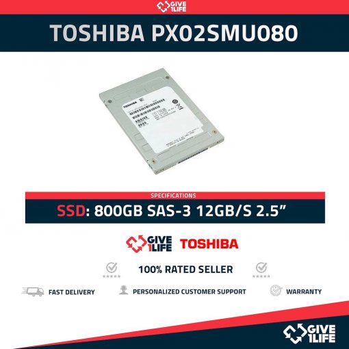 TOSHIBA PX02SMV080 SSD 800GB 2.5″ SAS-3 12GB/S
ENVIO RAPIDO, FACTURA, VENDEDOR PROFESIONAL