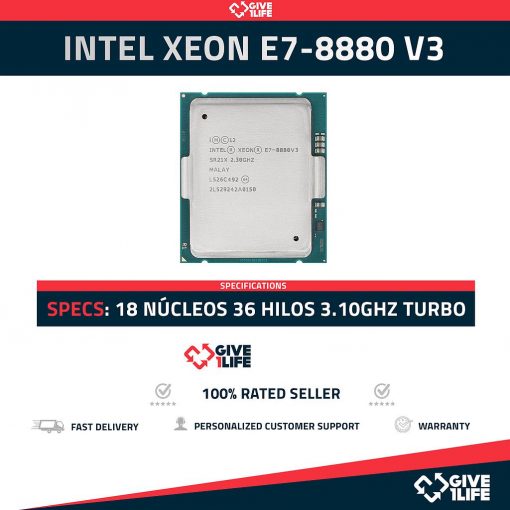 Intel Xeon E7-8880 V3 (18 Núcleos 36 Hilos) @3.10GHz Turbo Speed 45MB Caché ENVIO RAPIDO, FACTURA, VENDEDOR PROFESIONAL