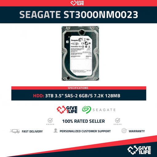 SEAGATE ST3000NM0023 3TB HDD 3.5" SAS-2 6GB/S 7.2K 128MB - ESPECIAL PARA SERVIDORES HP / DELL / IBM
ENVIO RAPIDO, FACTURA, VENDEDOR PROFESIONAL