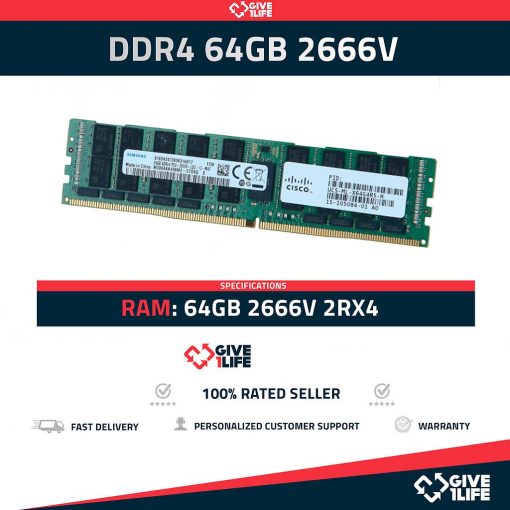 64GB 4DRx4 PC4-2666V DDR4 RAM REGISTRADA - ESPECIAL SERVIDOR
ENVIO RAPIDO, FACTURA, VENDEDOR PROFESIONAL