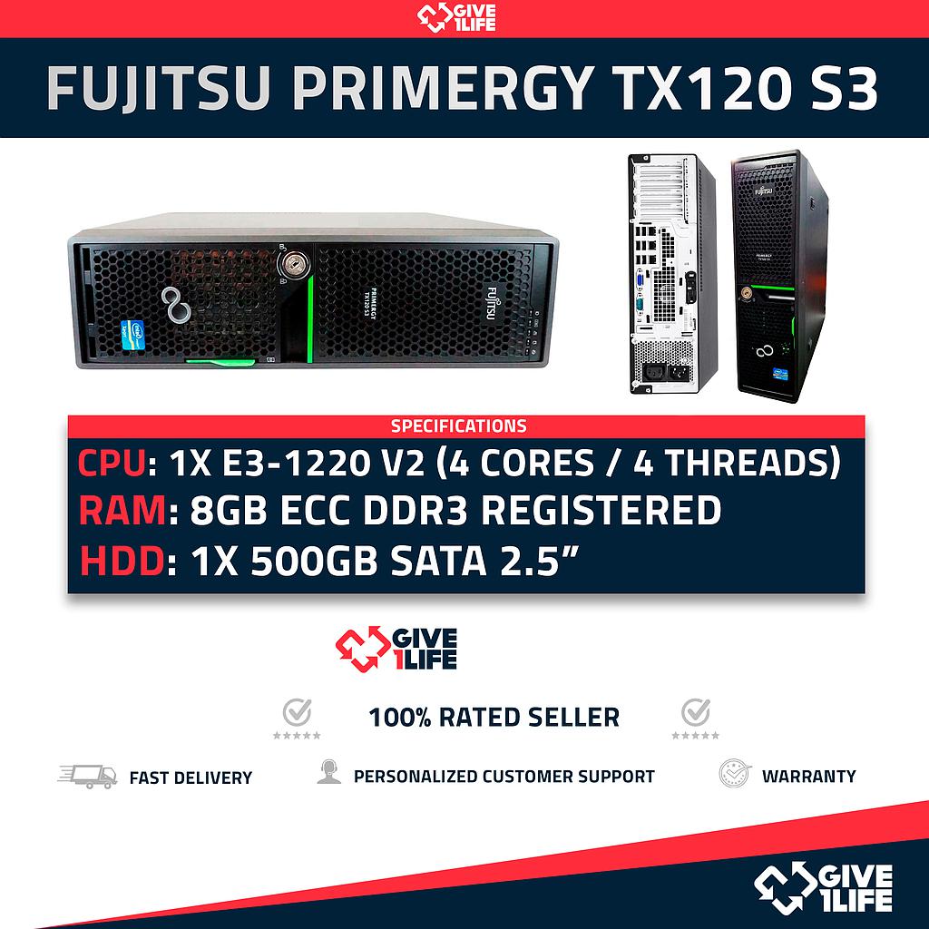 24h Envío Fujitsu Primergy TX120 S3 Workstation 4SFF 1x E3