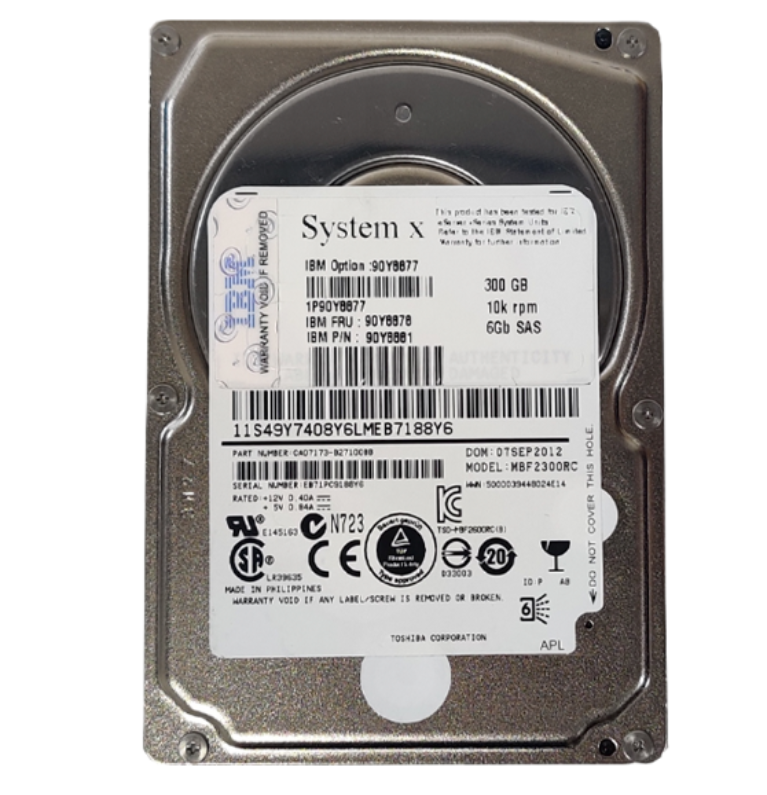 TOSHIBA MBF2300RC 300GB HDD 2.5 SAS-2 6GB/S 10K CACHE 128MB - Imagen 2