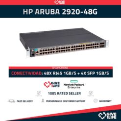HP ARUBA Switch 2920-48G 48 Puertos POE+ RJ45 1GB/S + 4 Puertos SFP 1GB/S