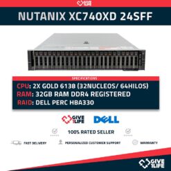 Dell Nutanix XC740XD 24SFF 2x Xeon Gold 6130 32 Nucleos / 64 Hilos 128GB RAM PERC H330 HBA