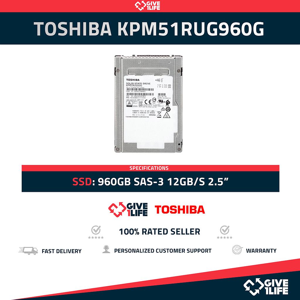 TOSHIBA KPM51RUG960G SSD 960GB SAS-3 12GB/s