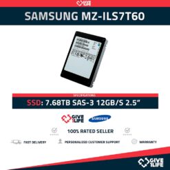 Samsung MZILS7T6HMLS SSD 7.68TB SAS-3 12GB/s 100% Vida Restante!