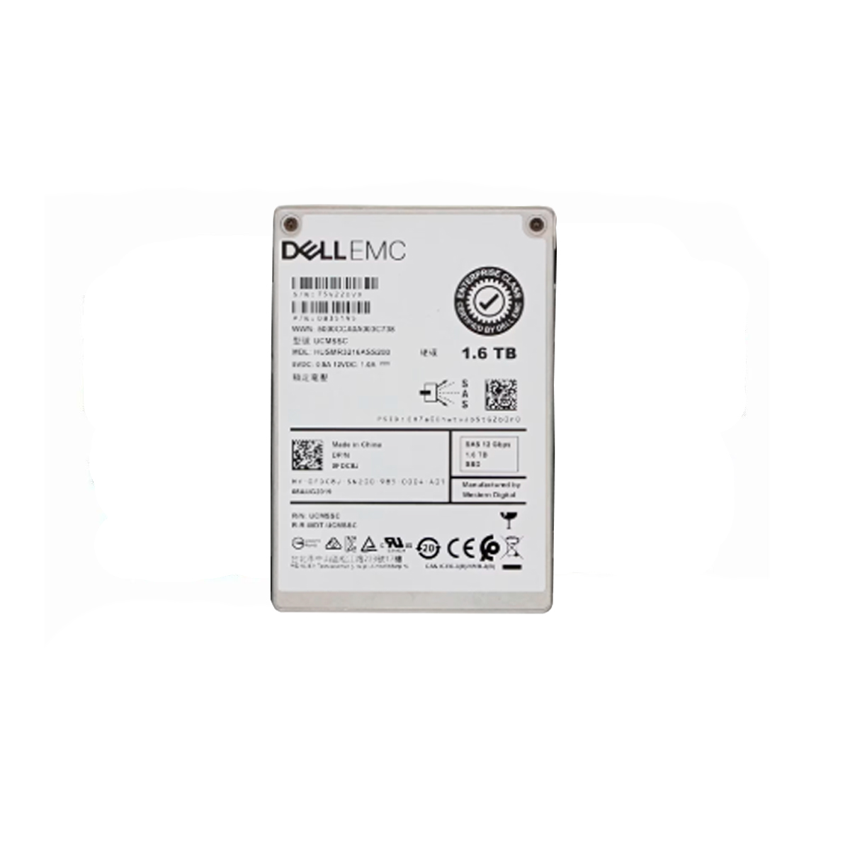 DELL EMC HUSMR3216ASS204 SSD 1.6TB SAS-3 12GB/s 2.5" - Imagen 2