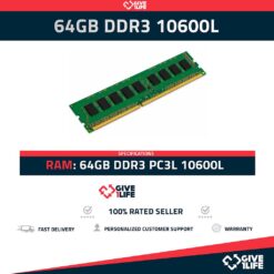 64GB 8Rx4 PC3L-10600L DDR3 RAM REGISTRADA - ESPECIAL SERVIDOR