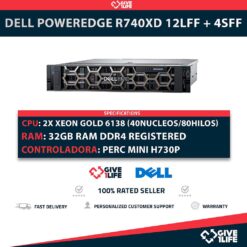 Dell PowerEdge R740XD 12LFF + 4SFF 2x Xeon Gold 6138 40 Núcleos 80 Hilos 32GB RAM PERC H730P