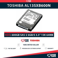TOSHIBA AL13SXB600N 600GB HDD 2.5" SAS-2 6GB/S 15K 64MB