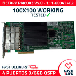 NETAPP CONTROLADOR PMC-SIERRA PM8003 v5 SAS 4 PUERTOS QSFP 3/6GB - 111-00341+F2