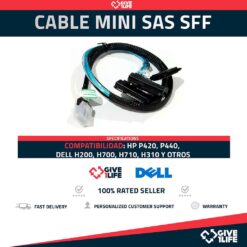 Cable SAS SFF, 4 Conectores
