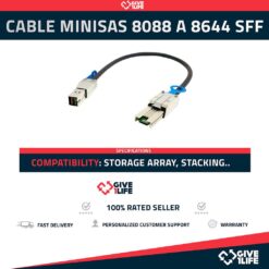 Cable MiniSAS 8088 a 8644 SFF Storage Array, Stacking HP, DELL, IBM