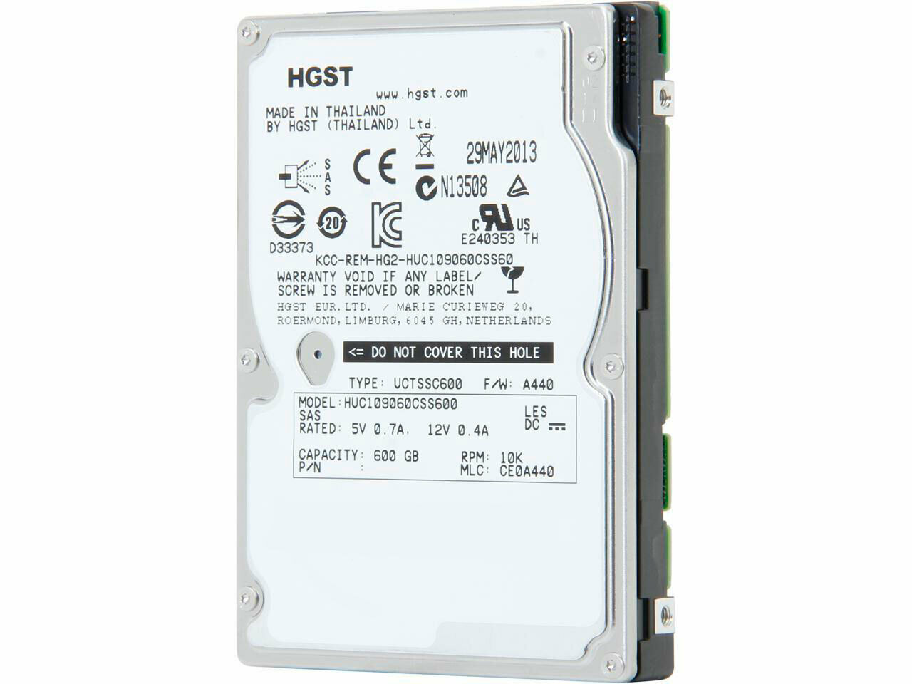 4 PCS LOT HITACHI HUC109060CSS600 600GB HDD 2.5" SAS-2 6GB/S 10K 64MB - Imagen 2