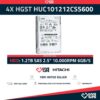 HITACHI 4X HUC101212CSS600 1.2TB HDD 2,5" SAS-2 6GB/S 10K 64MB