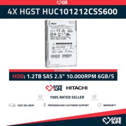 HITACHI 4X HUC101212CSS600 1.2TB HDD 2,5" SAS-2 6GB/S 10K 64MB