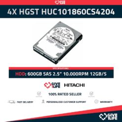 HITACHI 4X HUC101860CS4204 600GB HDD 2.5" SAS-3 12GB/S 10K 128MB - SERVIDOR