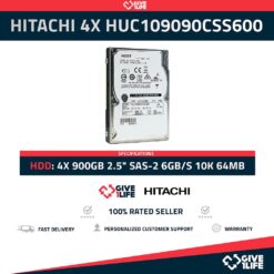 HITACHI 4X HUC109090CSS600 900GB HDD 2.5" SAS-2 6GB/S 10K 64MB