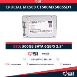 CRUCIAL MX500 CT500MX500SSD1 SSD 500GB 2.5″ SATA 6GB/S