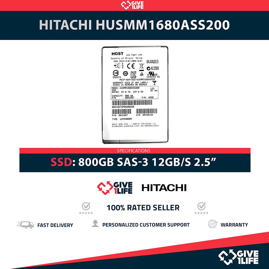 HITACHI HUSMM1680ASS200 SSD 800GB SAS-2 6GB/s