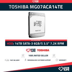 TOSHIBA MG07ACA14TE 14TB HDD 3.5" SATA 6GB/s 7.2K 256MB