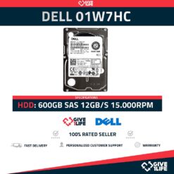 Dell 01W7HC 600GB SAS3 12GB/s 2.5" SFF 15.000RPM AL14SXB60ENY