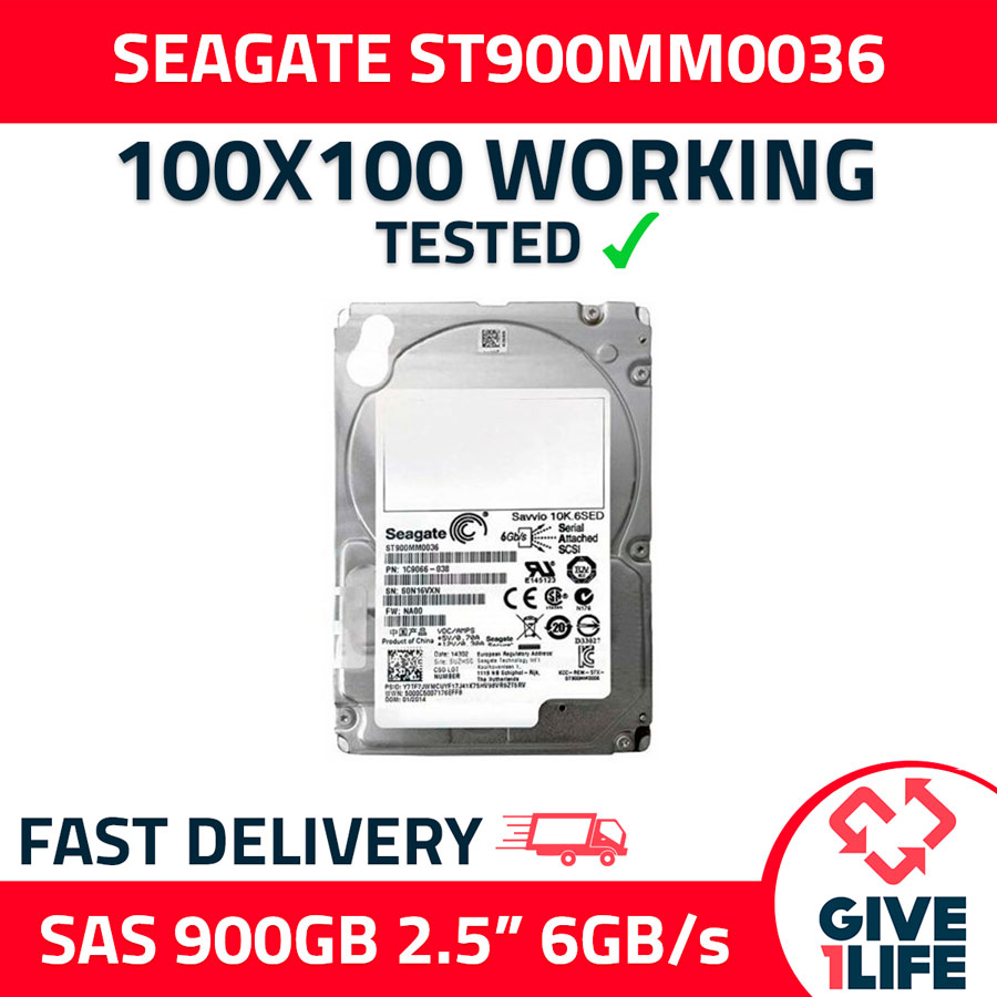 SEAGATE ST900MM0036 900GB HDD 2.5" SAS-2 6GB/S 64MB CACHE - SERVIDORES