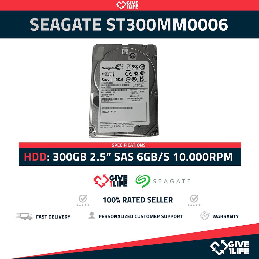 SEAGATE ST300MM0006 300GB HDD 2.5" SAS-2 6GB/S 10K 64MB