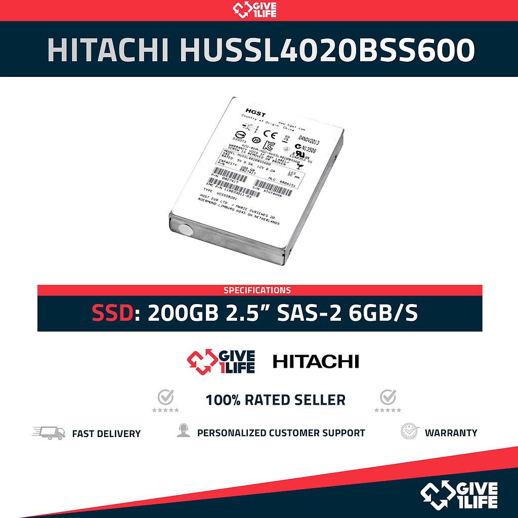 Hitachi HUSSL4020BSS600 SSD 200GB 2.5" SAS-2 6GB/S