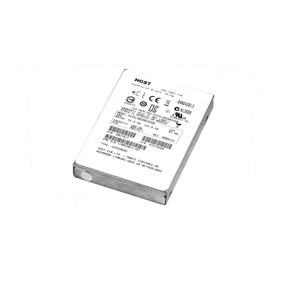 Hitachi HUSSL4020BSS600 SSD 200GB 2.5" SAS-2 6GB/S - Imagen 2