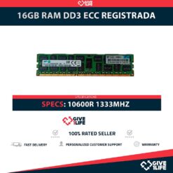 16GB RAM DDR3 2RX4 PC3L 10600R ECC REGISTRADA - ESPECIAL PARA SERVIDORES