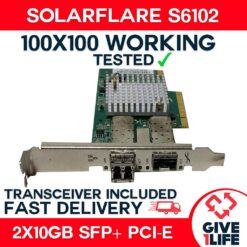 SOLARFLARE S6102 TARJETA DE RED DOBLE PUERTO 10GB SFP+ PCI-E + TRANSCEIVER