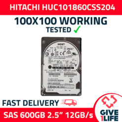 HITACHI HUC101860CSS204 600GB HDD 2.5" SAS-3 12GB/S 10K CACHE 128MB - SERVIDORES