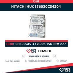HITACHI HUC156030CS4204 300GB HDD 2.5" SAS-3 12GB/S 15K RPM 128MB