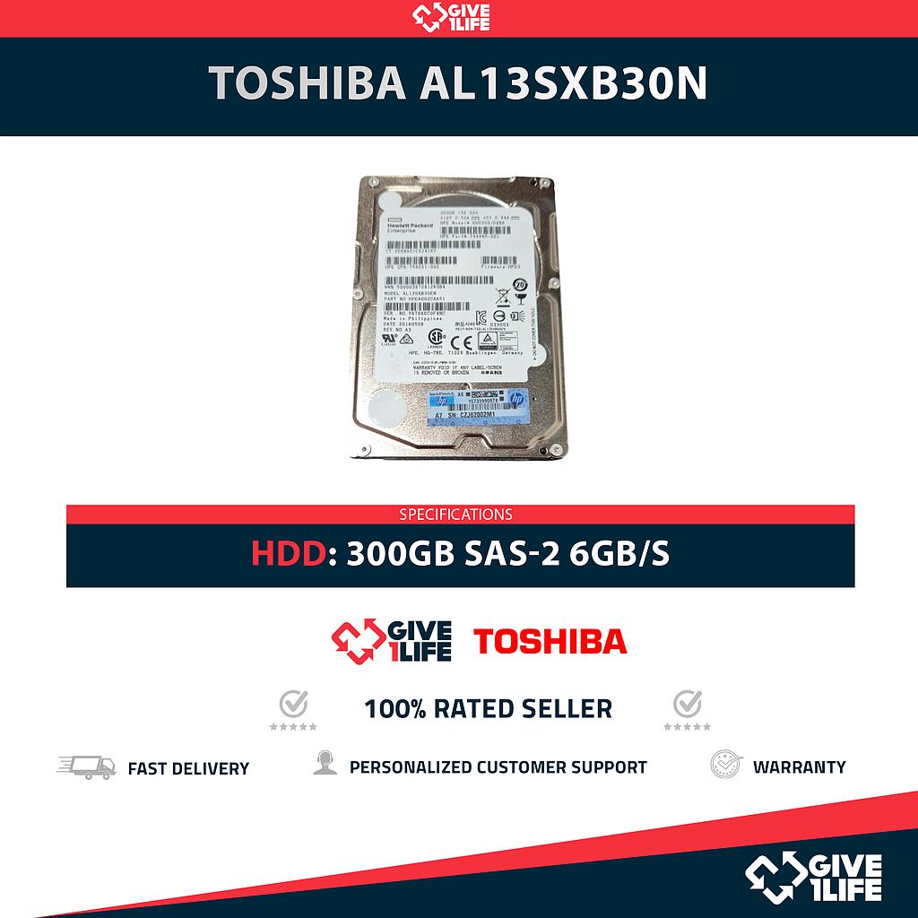 TOSHIBA AL13SXB30N 300GB HDD 2.5" SAS-2 6GB/S 15K 64MB