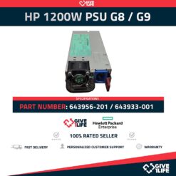 HPE 1200W PSU PARA PROLIANT G8 / G9 PN: 643933-001 / 643956-201